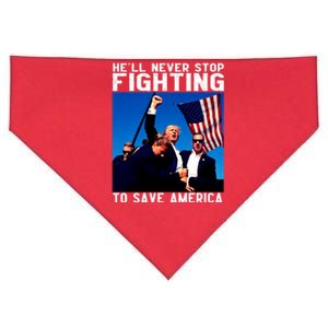 Trump 2024 Ill Be Back 2024 HeLl Never Stop Fighting To Save America USA-Made Doggie Bandana