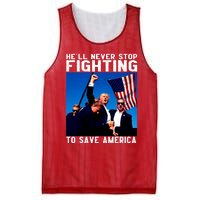 Trump 2024 Ill Be Back 2024 HeLl Never Stop Fighting To Save America Mesh Reversible Basketball Jersey Tank