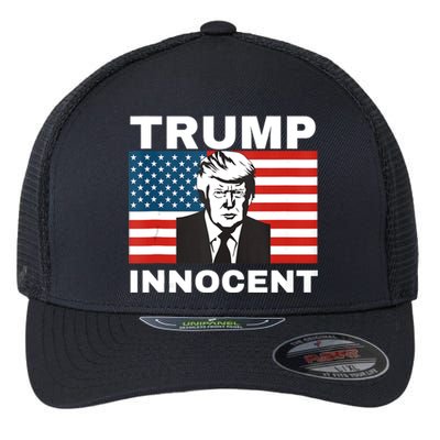 Trump 2024 Innocent TRUMP ProTrump AntiDemocrat Flexfit Unipanel Trucker Cap