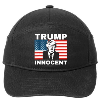 Trump 2024 Innocent TRUMP ProTrump AntiDemocrat 7-Panel Snapback Hat