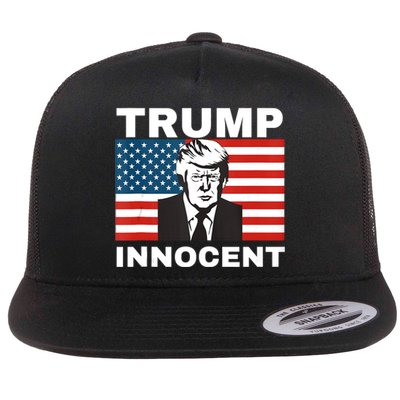 Trump 2024 Innocent TRUMP ProTrump AntiDemocrat Flat Bill Trucker Hat