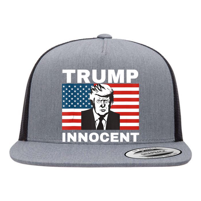 Trump 2024 Innocent TRUMP ProTrump AntiDemocrat Flat Bill Trucker Hat