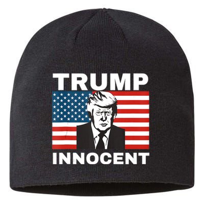 Trump 2024 Innocent TRUMP ProTrump AntiDemocrat Sustainable Beanie