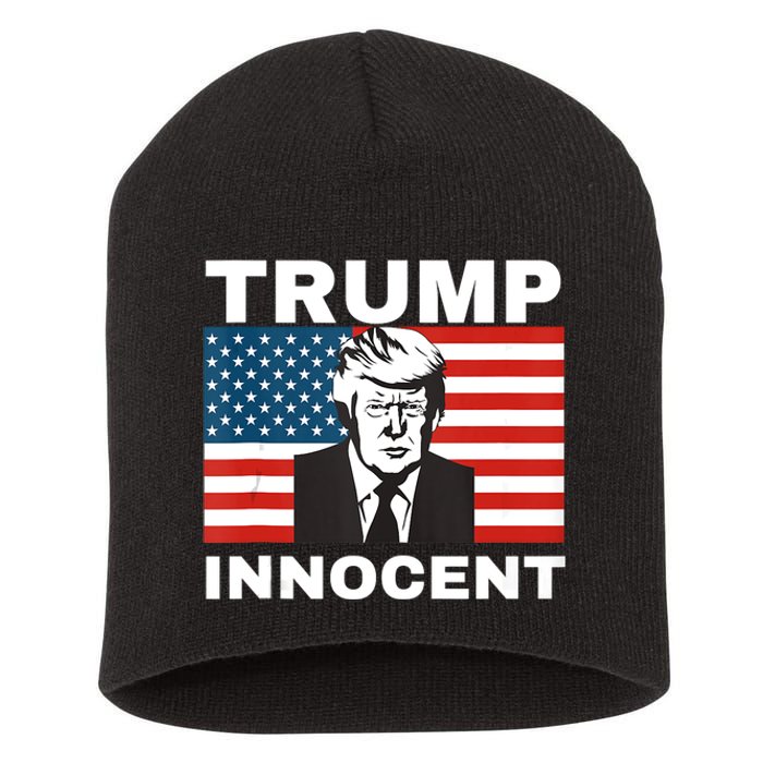 Trump 2024 Innocent TRUMP ProTrump AntiDemocrat Short Acrylic Beanie