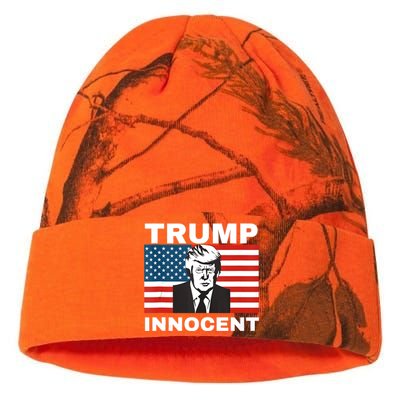 Trump 2024 Innocent TRUMP ProTrump AntiDemocrat Kati Licensed 12" Camo Beanie