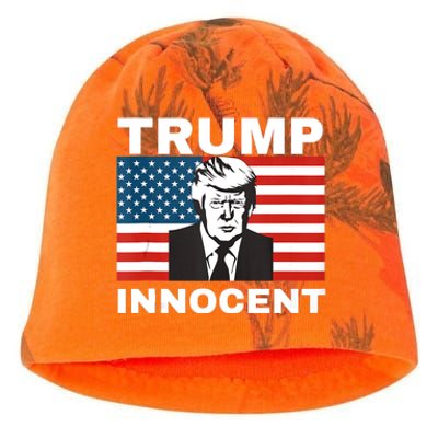 Trump 2024 Innocent TRUMP ProTrump AntiDemocrat Kati - Camo Knit Beanie