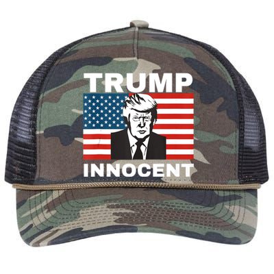 Trump 2024 Innocent TRUMP ProTrump AntiDemocrat Retro Rope Trucker Hat Cap