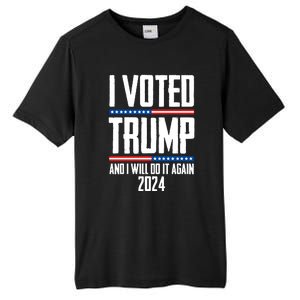 Trump 2024 I Voted Trump And I Will Do It Again Tall Fusion ChromaSoft Performance T-Shirt