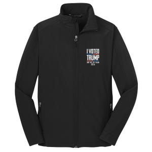 Trump 2024 I Voted Trump And I Will Do It Again Core Soft Shell Jacket