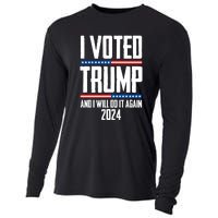 Trump 2024 I Voted Trump And I Will Do It Again Cooling Performance Long Sleeve Crew