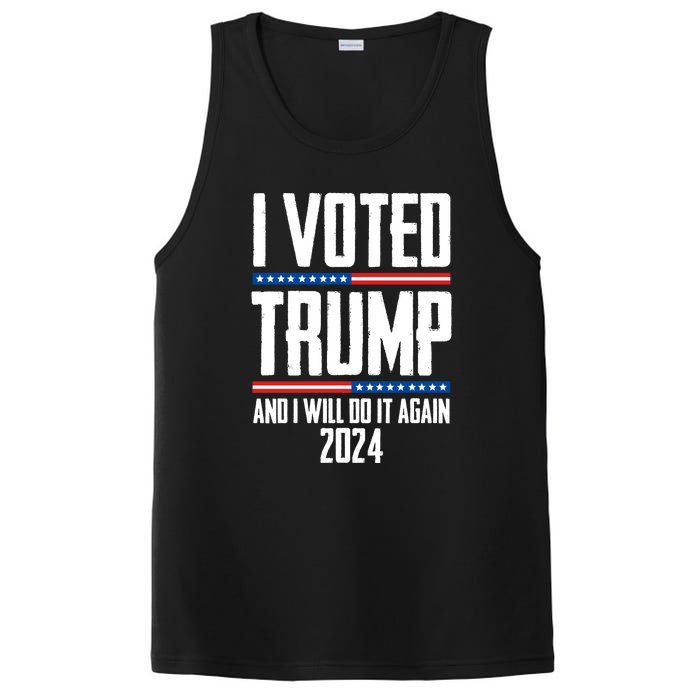 Trump 2024 I Voted Trump And I Will Do It Again PosiCharge Competitor Tank