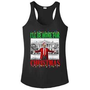 Trump 2024 ILl Be Home For Christmas Funny Trump Xmas Funny Ladies PosiCharge Competitor Racerback Tank