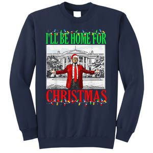 Trump 2024 ILl Be Home For Christmas Funny Trump Xmas Funny Sweatshirt