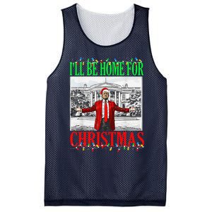 Trump 2024 ILl Be Home For Christmas Funny Trump Xmas Funny Mesh Reversible Basketball Jersey Tank