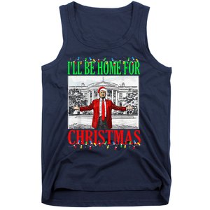 Trump 2024 ILl Be Home For Christmas Funny Trump Xmas Funny Tank Top