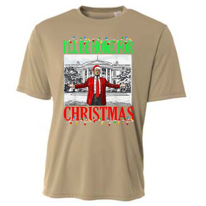 Trump 2024 ILl Be Home For Christmas Funny Trump Xmas Funny Cooling Performance Crew T-Shirt