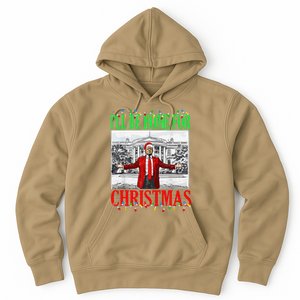 Trump 2024 ILl Be Home For Christmas Funny Trump Xmas Funny Hoodie