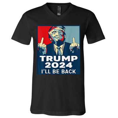 Trump 2024 I will be back Classic V-Neck T-Shirt