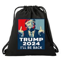 Trump 2024 I will be back Classic Drawstring Bag