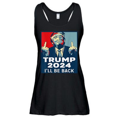 Trump 2024 I will be back Classic Ladies Essential Flowy Tank