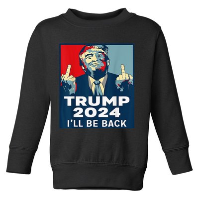 Trump 2024 I will be back Classic Toddler Sweatshirt