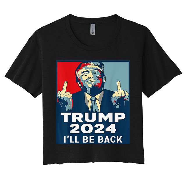 Trump 2024 I will be back Classic Crop Top