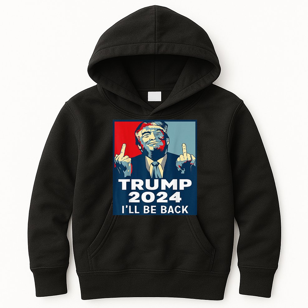Trump 2024 I will be back Classic Kids Hoodie