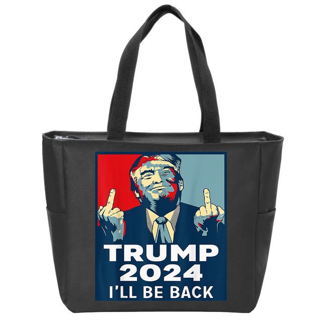 Trump 2024 I will be back Classic Zip Tote Bag