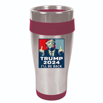 Trump 2024 I will be back Classic 16oz Travel Tumbler
