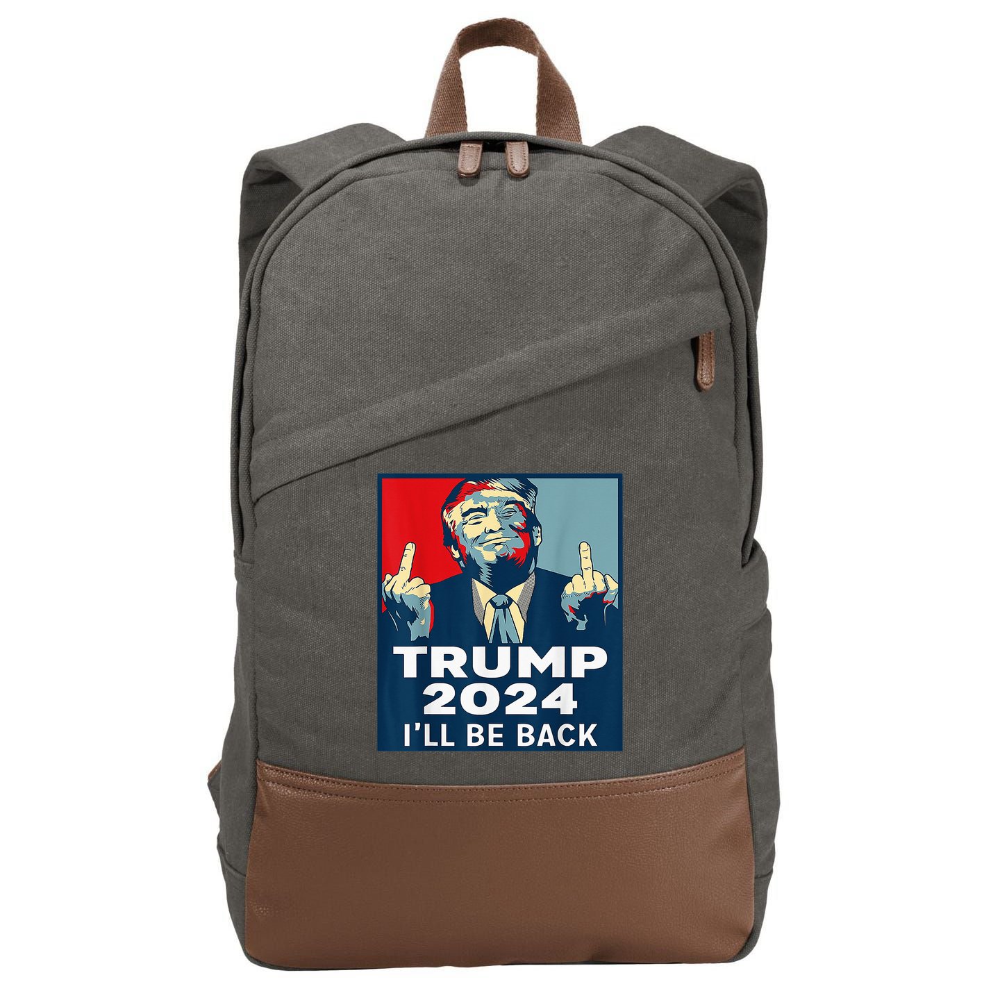 Trump 2024 I will be back Classic Cotton Canvas Backpack