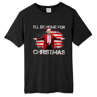 Trump 2024 ILl Be Home For Christmas Funny Trump Xmas 2024 Tall Fusion ChromaSoft Performance T-Shirt