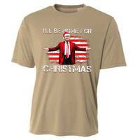 Trump 2024 ILl Be Home For Christmas Funny Trump Xmas 2024 Cooling Performance Crew T-Shirt