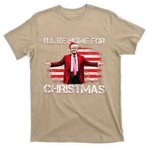 Trump 2024 ILl Be Home For Christmas Funny Trump Xmas 2024 T-Shirt