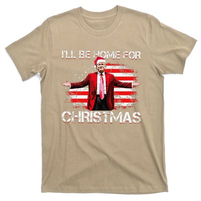 Trump 2024 ILl Be Home For Christmas Funny Trump Xmas 2024 T-Shirt