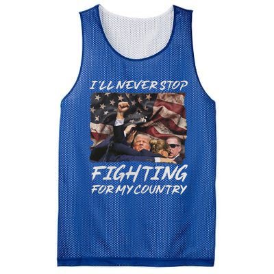 Trump 2024 ILl Never Stop Fighting For My Country Mesh Reversible Basketball Jersey Tank