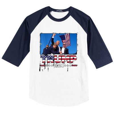 Trump 2024 ILl Never Stop Fighting For My Country Baseball Sleeve Shirt