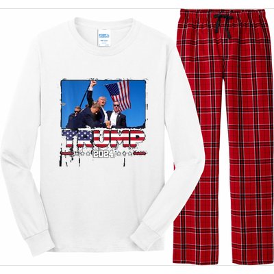 Trump 2024 ILl Never Stop Fighting For My Country Long Sleeve Pajama Set