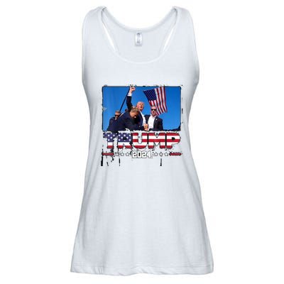 Trump 2024 ILl Never Stop Fighting For My Country Ladies Essential Flowy Tank