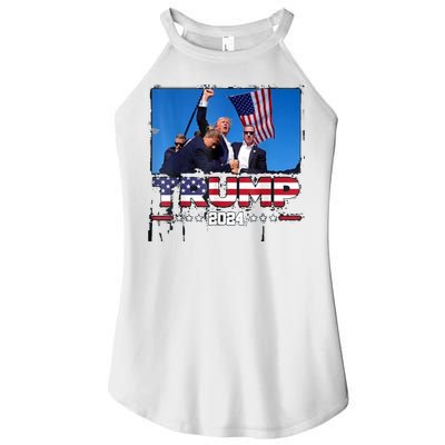 Trump 2024 ILl Never Stop Fighting For My Country Women's Perfect Tri Rocker Tank