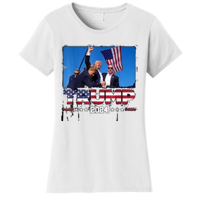 Trump 2024 ILl Never Stop Fighting For My Country Women's T-Shirt