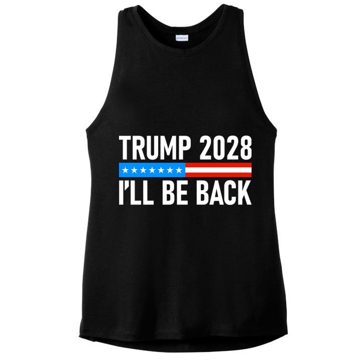 Trump 2028 I'll Be Back Ladies PosiCharge Tri-Blend Wicking Tank