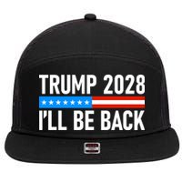 Trump 2028 I'll Be Back 7 Panel Mesh Trucker Snapback Hat