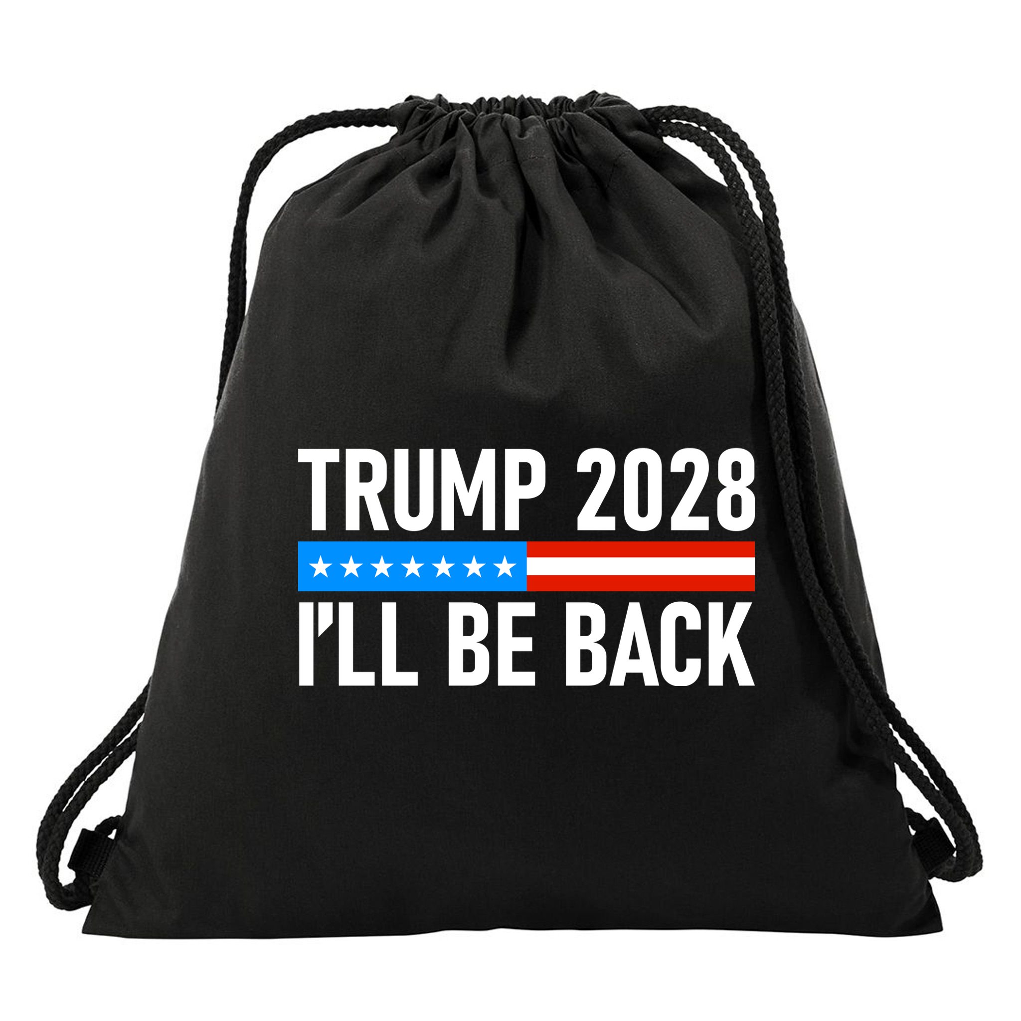 Trump 2028 I'll Be Back Drawstring Bag