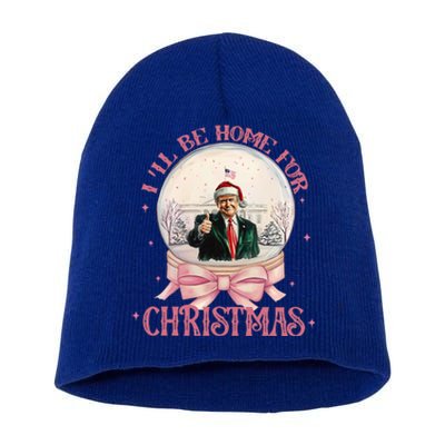 Trump 2024 ILl Be Home Christmas Santa Xmas Short Acrylic Beanie