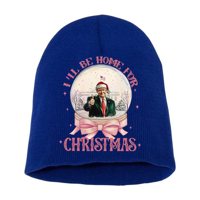 Trump 2024 ILl Be Home Christmas Santa Xmas Short Acrylic Beanie