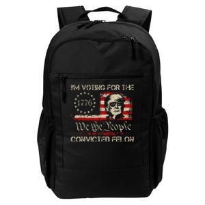 Trump 2024 IM Voting Convicted Felon 2024 Usa Flag Daily Commute Backpack