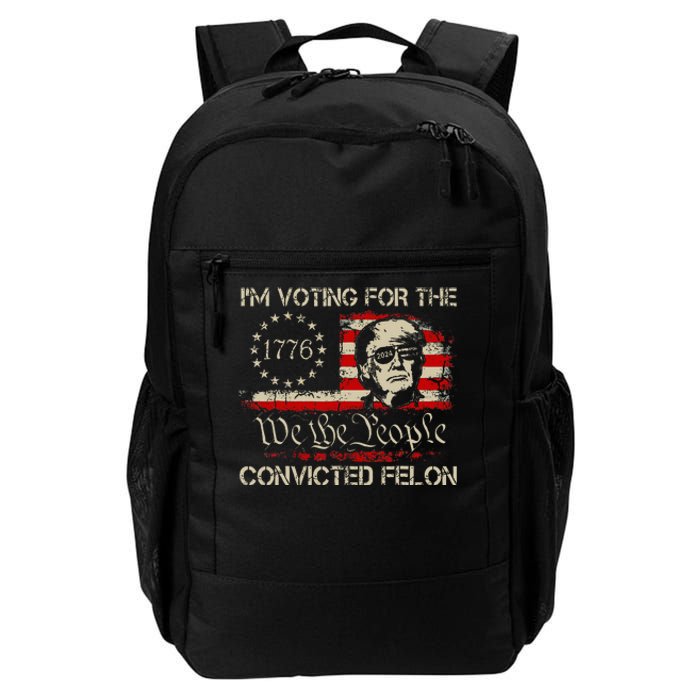 Trump 2024 IM Voting Convicted Felon 2024 Usa Flag Daily Commute Backpack