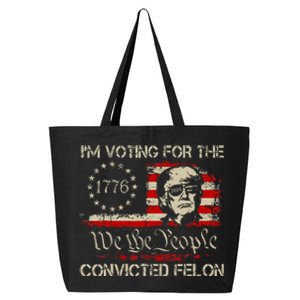 Trump 2024 IM Voting Convicted Felon 2024 Usa Flag 25L Jumbo Tote