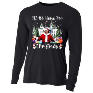 Trump 2024 Ill Be Home For Christmas Santa Claus Gift Cooling Performance Long Sleeve Crew