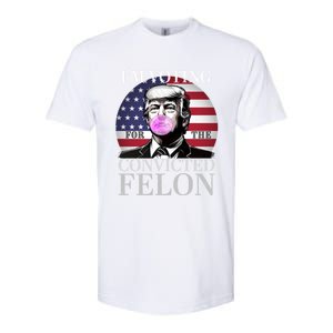 Trump 2024 IM Voting For The Convicted Felon Funny Gift Softstyle CVC T-Shirt